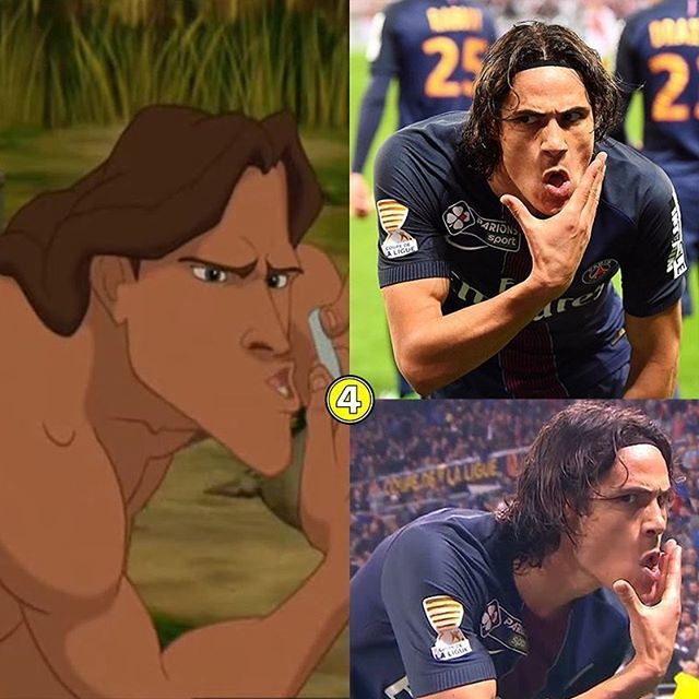 Tarzan VS Edinson Cavani - Football, Edinson Cavani, Tarzan, Cartoons, Similarity, Cosplay, 