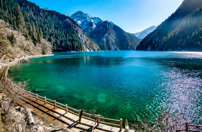 The most beautiful place to relax is a lake in the mountains - Relaxation, China, Holidays, Nature, Landscape, The mountains, Lake, beauty of nature