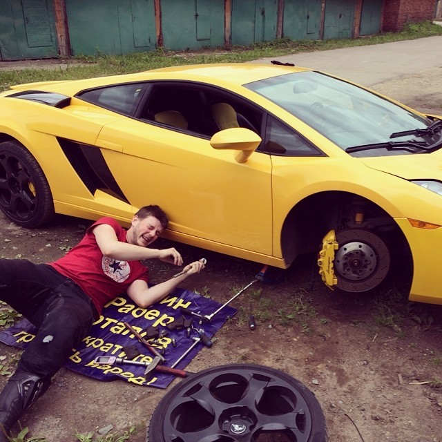 Жигули продал, а привычка осталась.) - Моё, Жигули, Юмор, Lamborghini