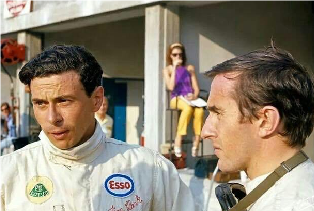 Jim Clark and Jackie Stewart - Jim Clark, , Formula 1, The Grand Prix, Monza, 1966