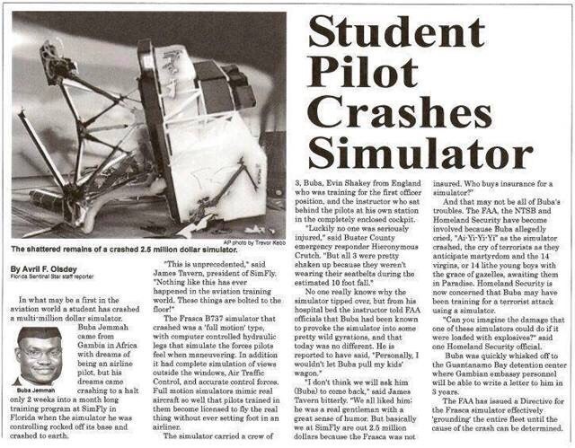 Cadet crashed almost live on a flight simulator - Aviation, Flight Simulator, Breaking, Catastrophe, Fail, Longpost