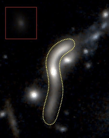 Natural telescope, the size of a galaxy - 2 - Astronomy, Gravity Lens, Galaxy, Albert Einstein, Dark matter, Longpost