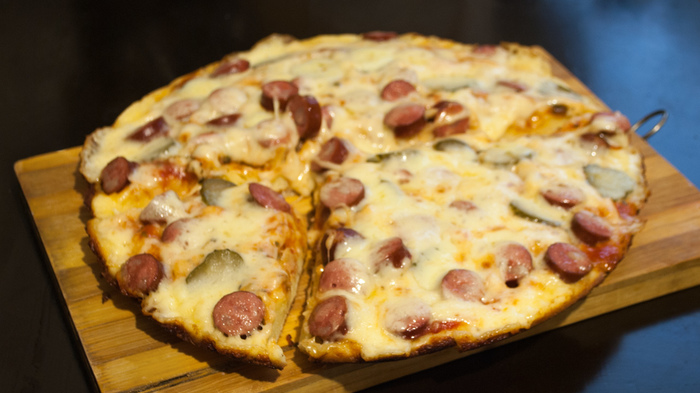 Pizza in a pan - My, Pizza, Pizza recipe, Video