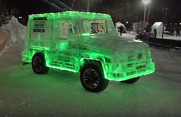 Новосибирец сделал Gelandewagen изо льда - Гелендваген, Мерседес, Авто, Лед, Зима, Новосибирск