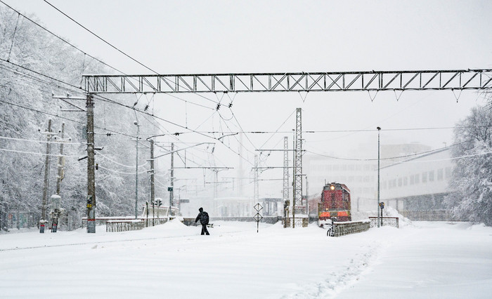 Winter - My, Winter, Snowfall, Landscape, Moscow, Longpost