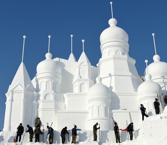 Харбинский фестиваль льда и снега харбин, Китай, Снег, скульптура, фестиваль, длиннопост