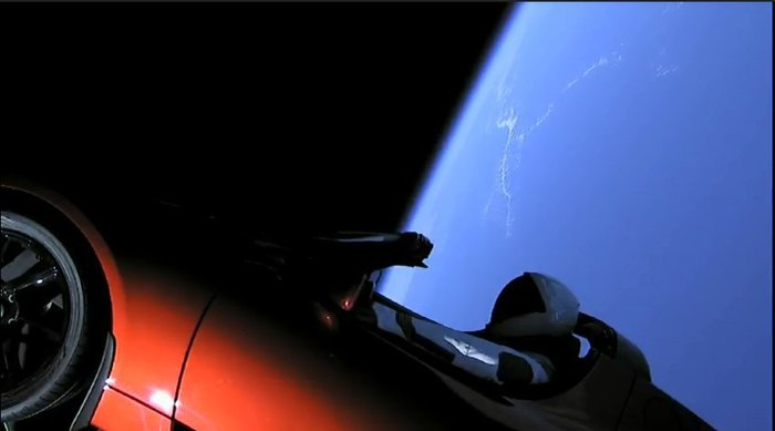 Meanwhile, your mom's friend's son is flying in orbit. - Mom's friend's son, Space, Tesla, Elon Musk