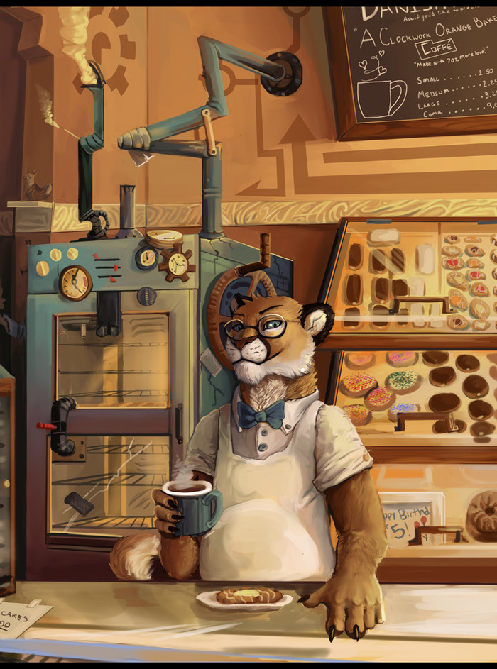 Bakery - Furry, Alradeck, Furry art, Furry feline