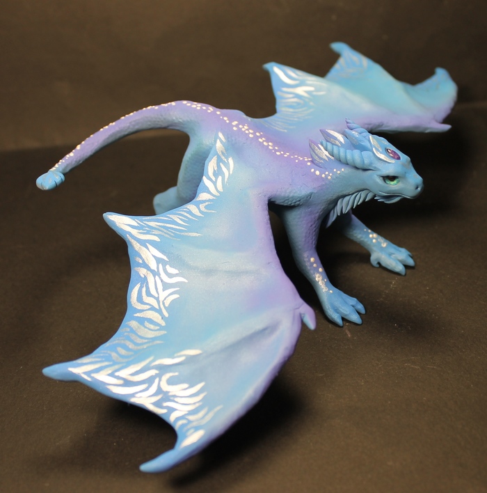 Frost Whelp - Figurines, Longpost, Figurine, Handmade, Polymer clay, , Лепка, The Dragon, Needlework without process, My