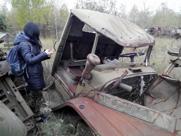 Graveyard of radioactive equipment in the Chernobyl zone 2018 - My, Chernobyl, Pripyat, Dryness, Military equipment, Technics, Longpost