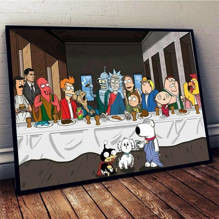 Painting/Art - Art, Futurama, Family guy, Rick and Morty, Bean diner