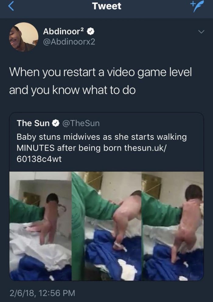 When you restarted a level in the game and you already know what to do - Humor, Children, Childbirth, Maternity hospital, 9GAG, Translation