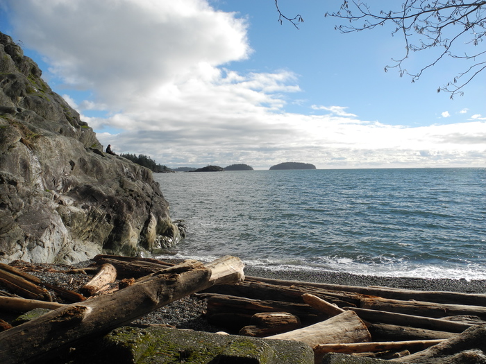 Gibsons by the sea on a sunny February day. - My, Gibsons, , , Shore, Wind, Video, Longpost