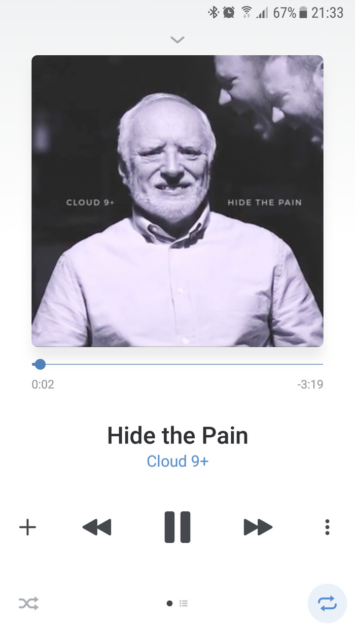 Hide it - Hide the pain, Grandfather, Harold hiding pain