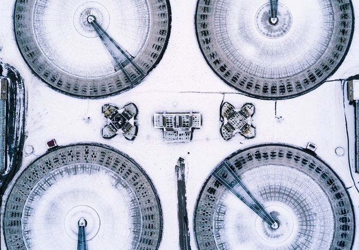 Несколько видов сверху - Моё, Зима, Пейзаж, Очистные, Длиннопост, Очистные сооружения