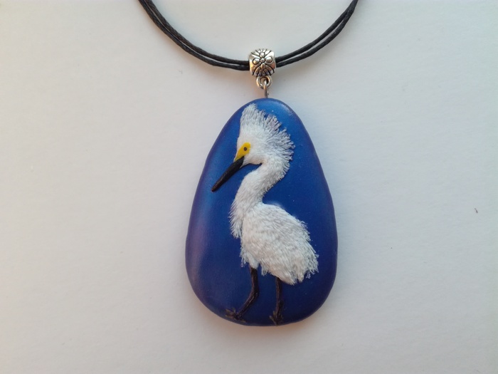 Pendant miniature - My, Pendant, Birds, Polymer clay, Decoration, Needlework without process, Miniature