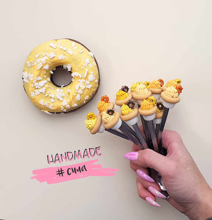 Donut BOOM! - Polymer clay, Polymer clay, Handmade, Needlework without process, Donuts, Needlework, My, Longpost