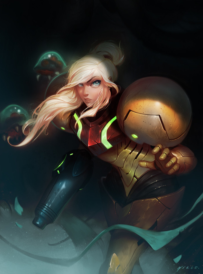 Samus - Арт, Anime Art, Samus Aran, Metroid, Dave Greco