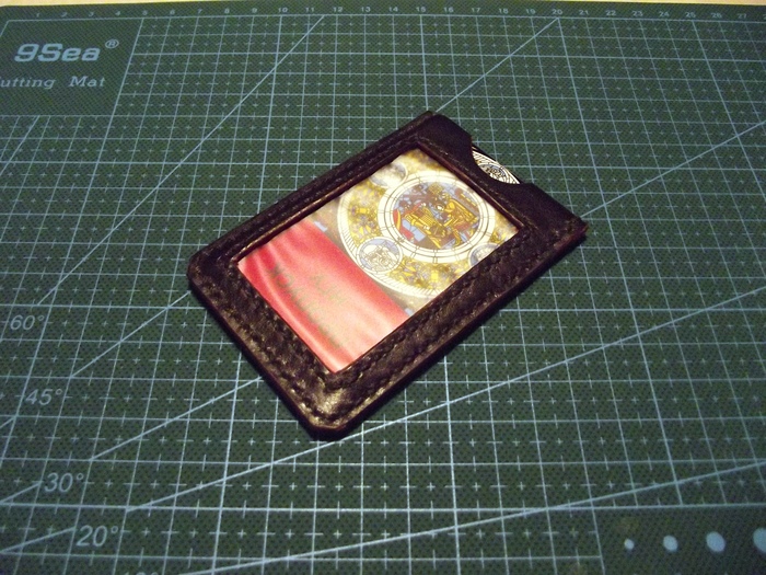 Simple badge case - My, Leather, With your own hands, Cardholder