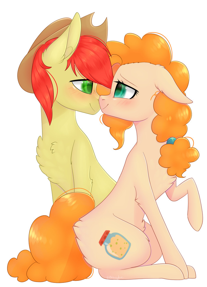 It's Just you and me - My Little Pony, PonyArt, Pear Butter, Bright Mac