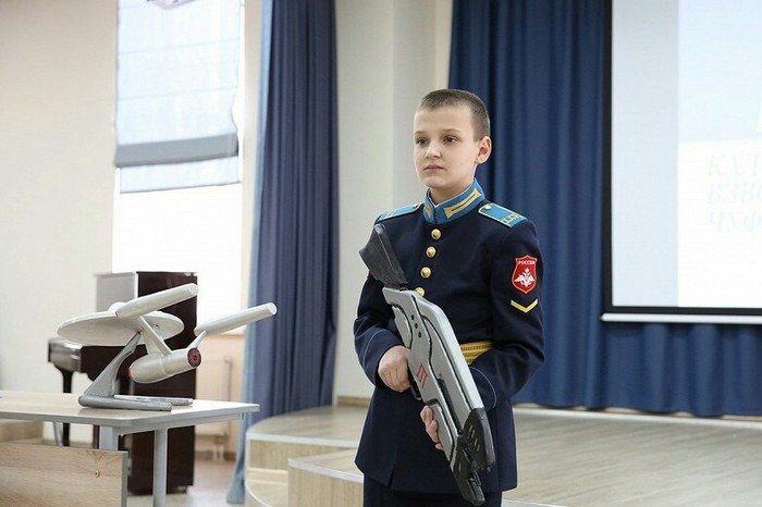 The Ministry of Defense held an exhibition of models of weapons of the cadets. One of the students made a rifle from Mass Effect - Weapon, Mass effect, Honestly stolen, Orenburg