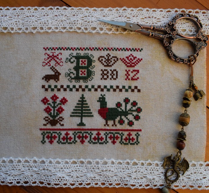 Another finish 2018 - My, Embroidery, Cross-stitch, Primitive, Scotland, The finish, Author's scheme, Longpost, Needlework