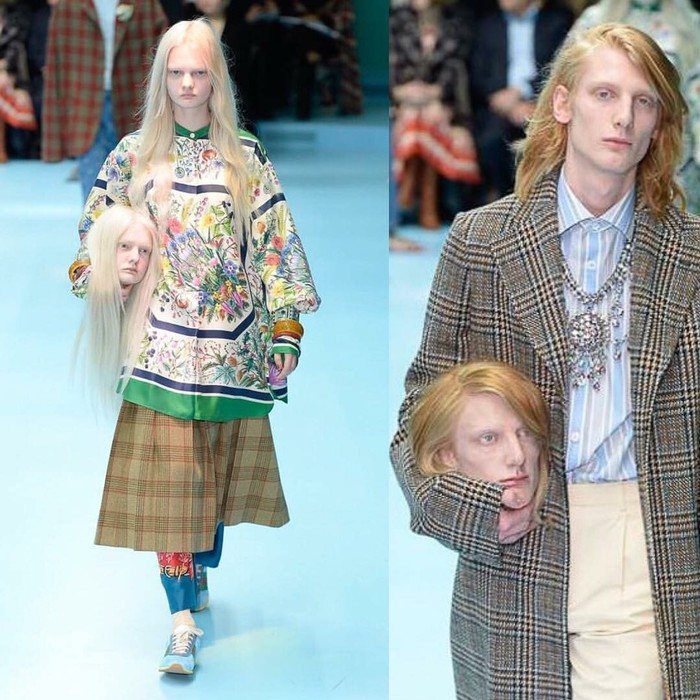 One is good, two is better - Gucci, Fashion show, Two heads