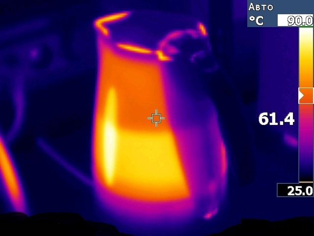 Как закипает чайник на термографе - Моё, Термограмма, Чайник, Длиннопост