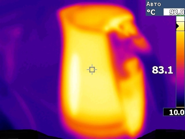 Как закипает чайник на термографе - Моё, Термограмма, Чайник, Длиннопост
