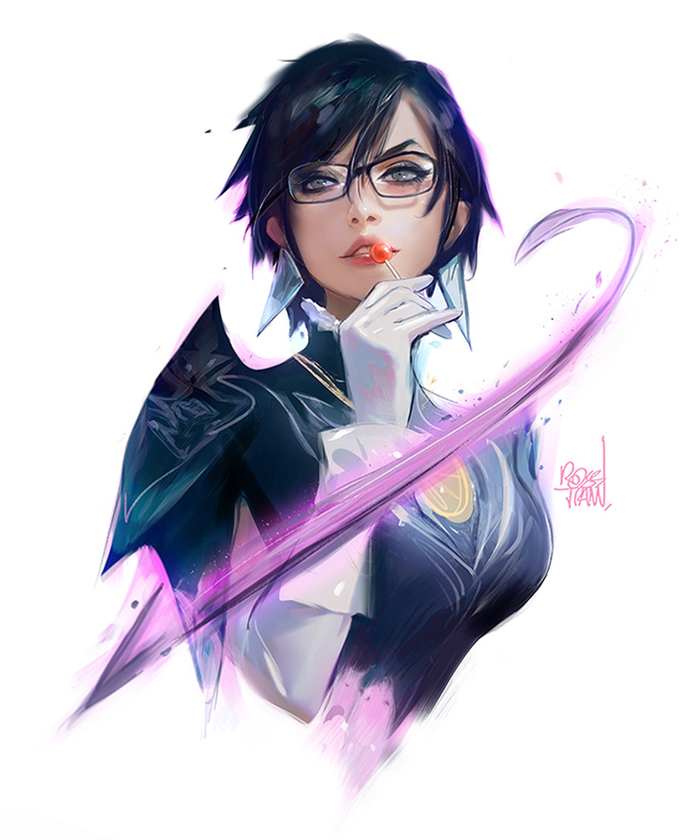 Арт Rossdraws по игре Bayonetta - Rossdraws, Ross Tran, Bayonetta, DeviantArt, Арт