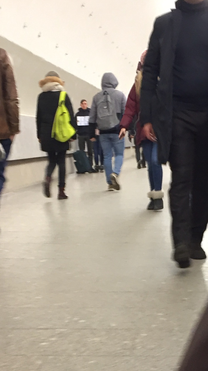 And again beggars in the subway - My, Beggars, Beggars on the subway, Metro, Moscow