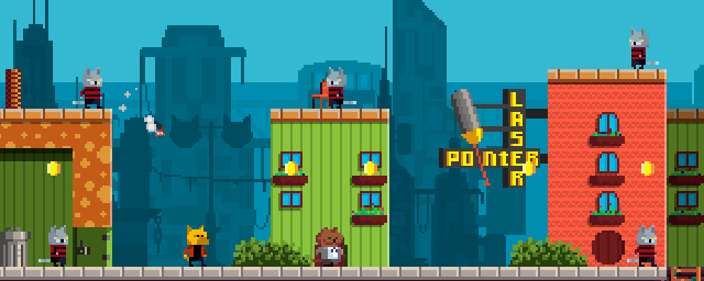 No time to explain: shake the cats, grab the bones! - My, Undercat, , Gamedev, Pixel Art, GIF