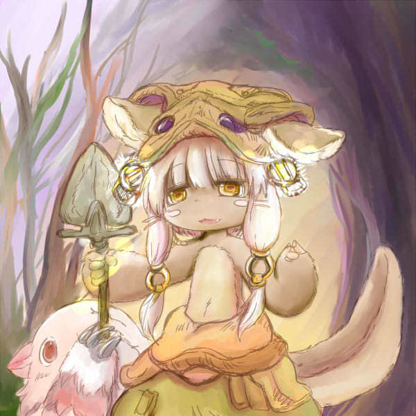 Nanachi and her treasure - Anime art, Anime, Made in abyss, Nanachi, Mitty, Longpost