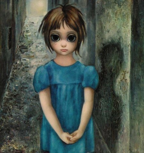 LIGHT SAD PAINTING MARGARET KEANE / MARGARET KEANE - Art, Modern Art, Margaret Keane, Longpost