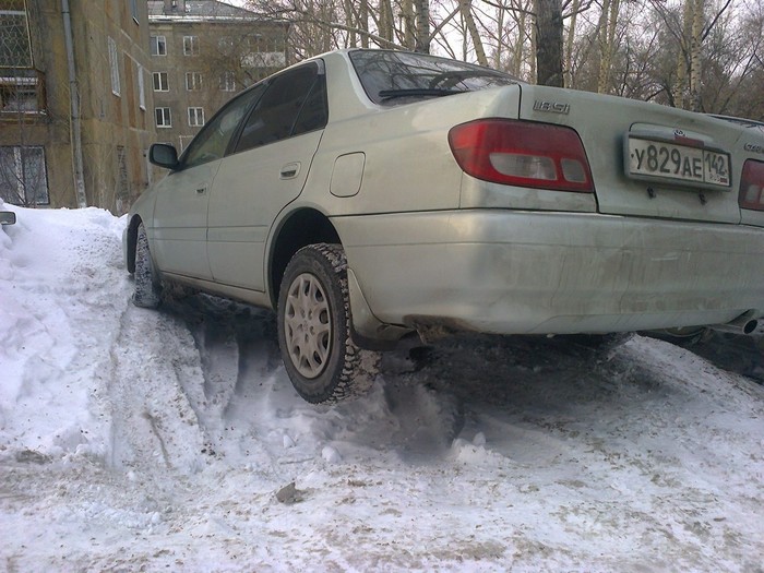 Free Parking) D. Novokuznetsk. - Parking, Snow, Severity, Siberia, Zapsib