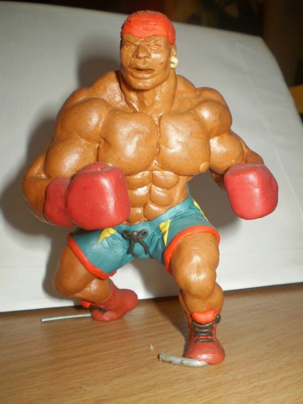 Plasticine boxer - My, Plasticine, Fighter, Creation, Лепка