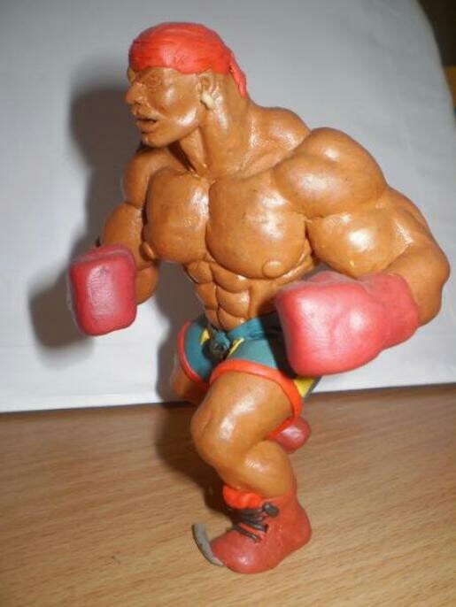 Plasticine boxer - My, Plasticine, Fighter, Creation, Лепка