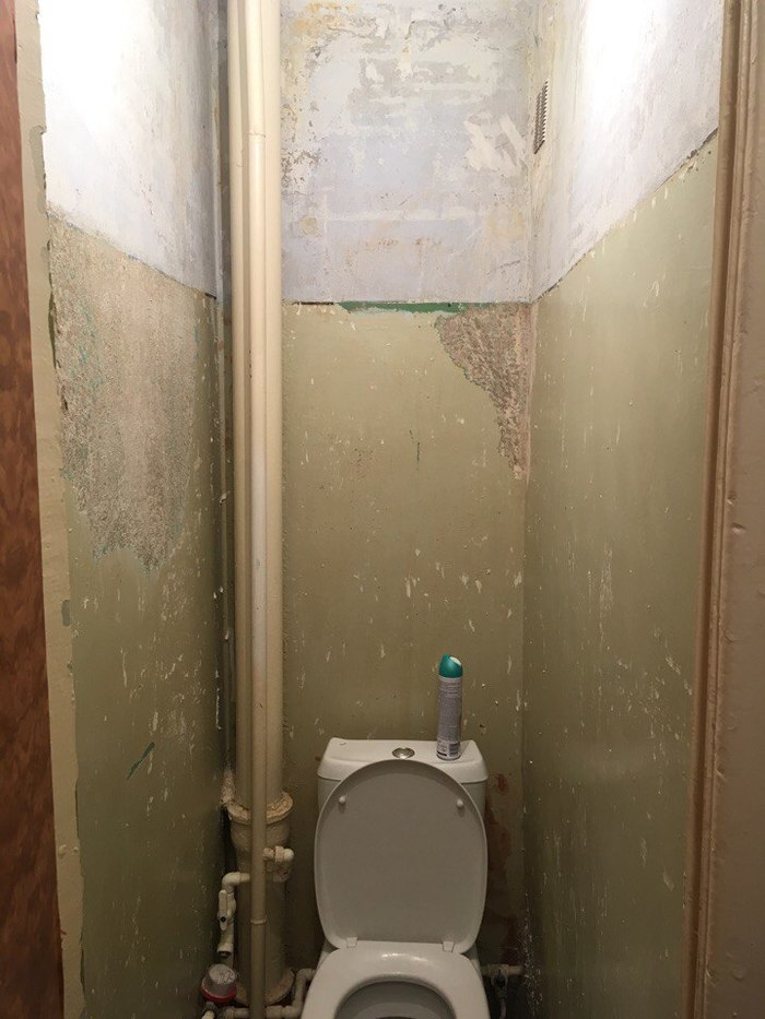 Repair in an old, crooked and VERY DUMB toilet - My, Repair, Toilet, With your own hands, , Longpost