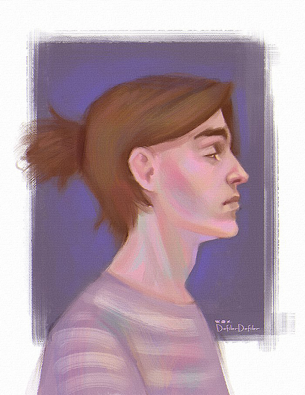 Bastian - My, Fan art, Portrait, Sketch