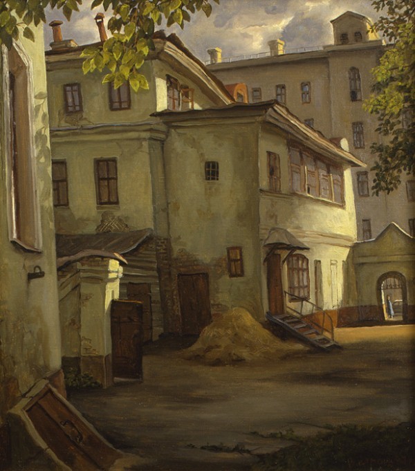 Vladimir Paroshin. Yards of our childhood. - Art, Moscow, Courtyard, Childhood, Oil painting, , Longpost