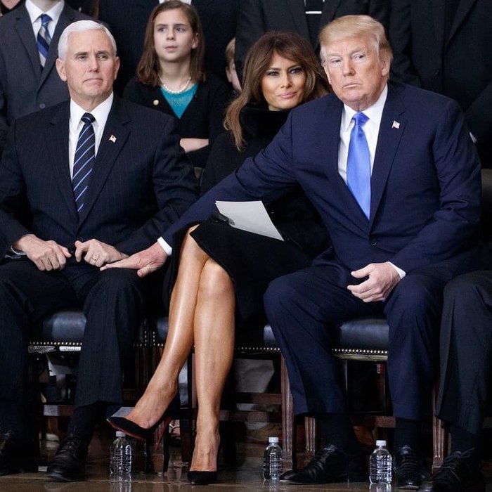 When Pence has the same knee as your wife - Politics, , USA, Donald Trump, Melania trump, Mike Pence