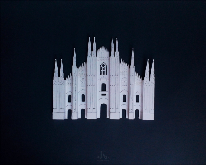 Миланский собор Duomo di Milano - Моё, Макет, Бумажный моделизм, Papercraft