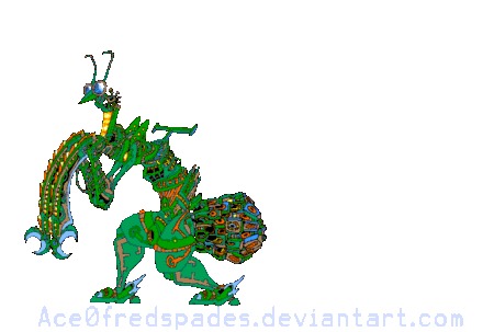 Спрайт Lomobog Ace0fredspades, Файтинг, Гифка, Sprite, Пулемет, Киборги, Богомол, Робот