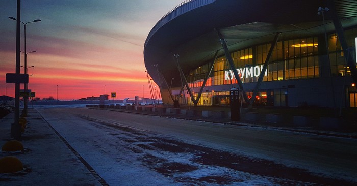 Dawn at the airport - My, The airport, Kurumoch, dawn