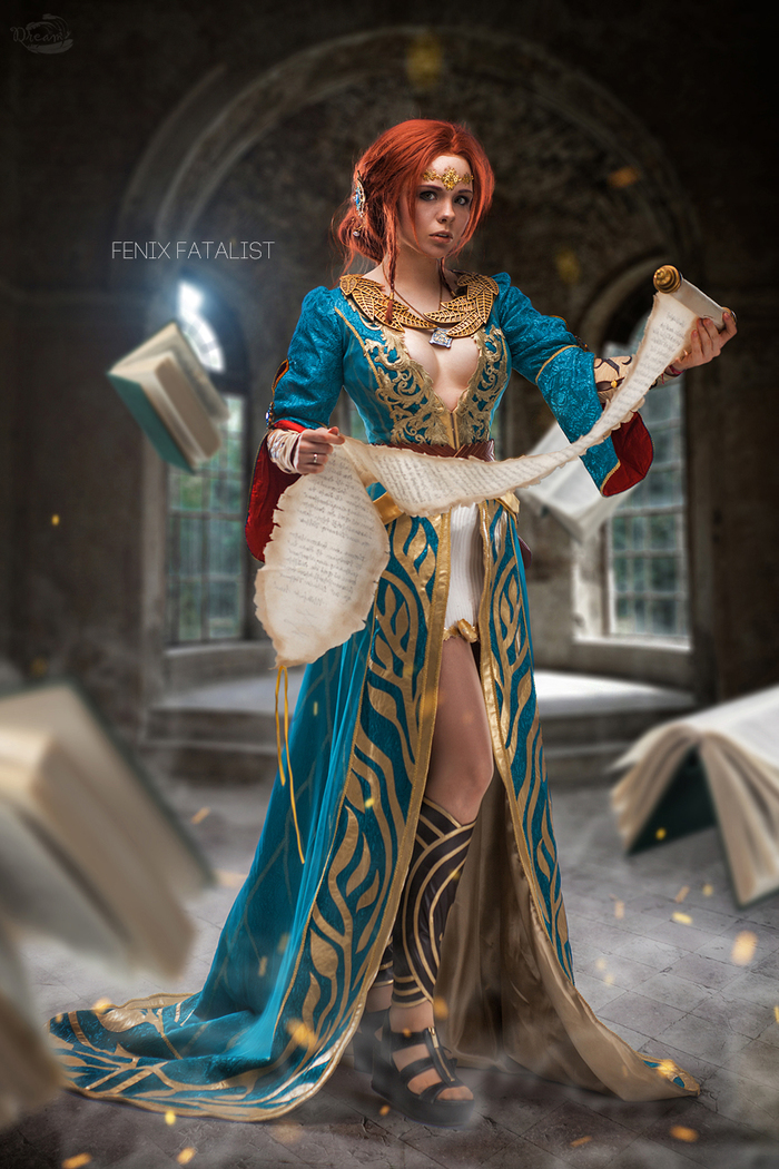 Triss Merigold! - Triss Merigold, Witcher, Cosplay, Fenixfatalist, Beautiful girl, Magic, Games, Alternate Image