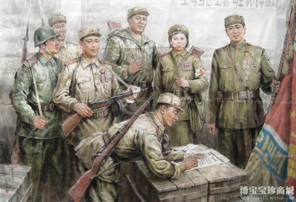 Works by DPRK artists dedicated to the Korean War - Art, North Korea, Drawing, Longpost, Agitation