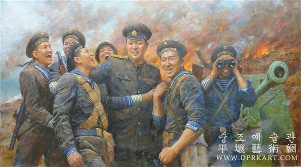 Works by DPRK artists dedicated to the Korean War - Art, North Korea, Drawing, Longpost, Agitation