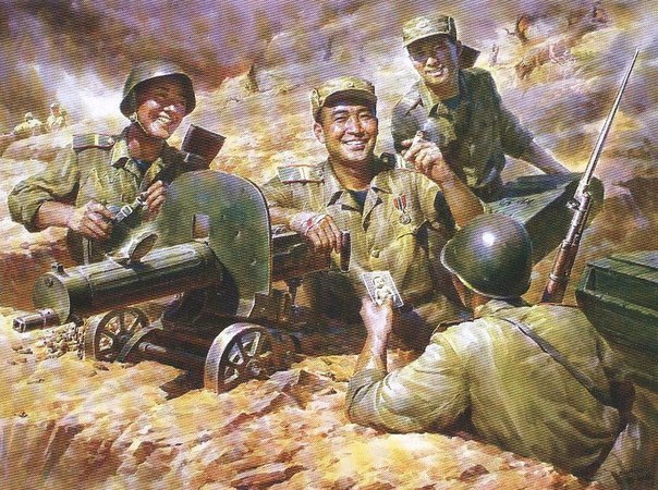 Works by DPRK artists dedicated to the Korean War - Art, North Korea, Drawing, Longpost, Agitation