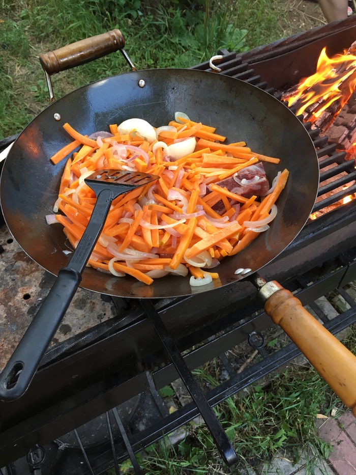 And another summer memory! - My, Pilaf, Shrimps, Summer, Guests, , Longpost, Food