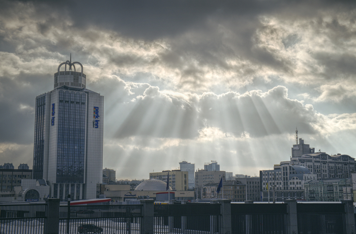 Kiev - My, My, The photo, Kiev, HDR, Sky, Clouds, Light